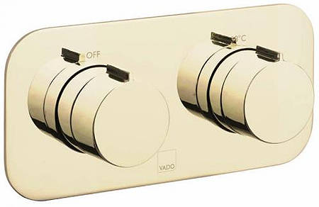 Larger image of Vado Altitude 2 Outlet Thermostatic Shower Valve (Polished Gold).