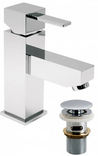 Vado T'e Mono Basin Mixer Tap With Clic-Clac Waste (Chrome).