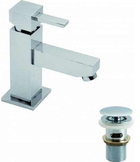 Vado T'e Mini Basin Mixer Tap With Clic-Clac Waste (Chrome).