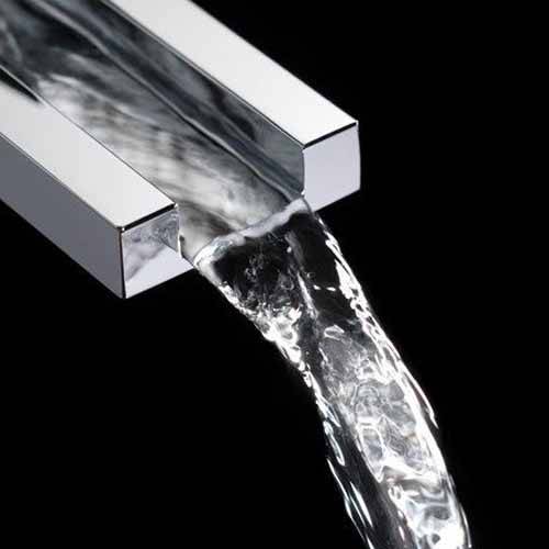 Example image of Vado Te Falls Wall Mounted Waterfall Basin Mixer Tap (Chrome).