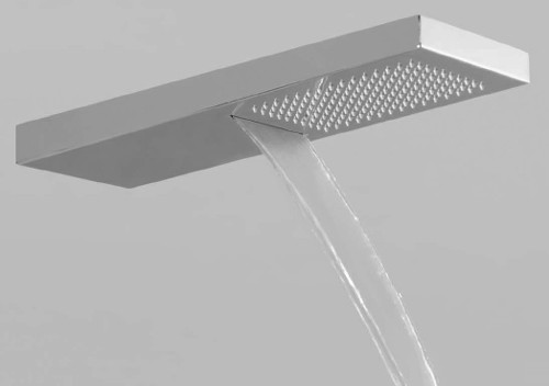 Example image of Vado Ingot Shower Head With Rain Shower & Waterfall Outlets (Chrome).