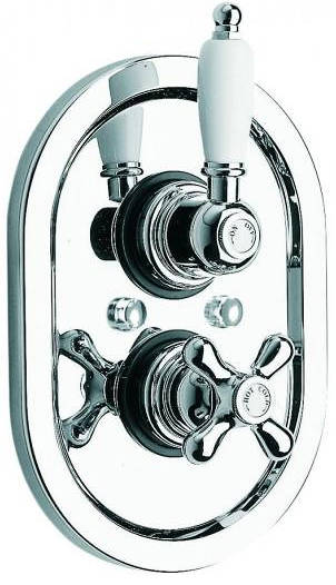 Larger image of Vado Westbury Thermostatic Shower Valve (Chrome & White, 3/4").