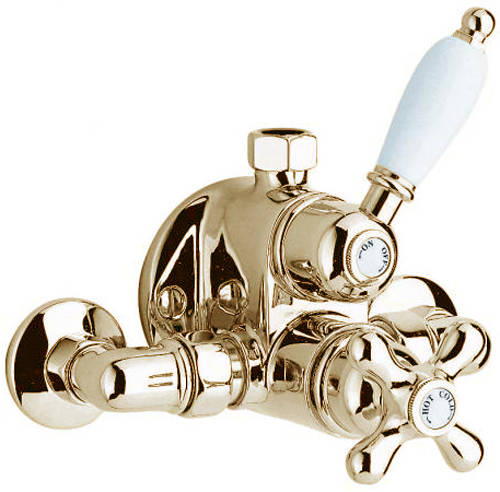 Larger image of Vado Westbury Exposed Thermostatic Shower Valve (Gold & White, 3/4").