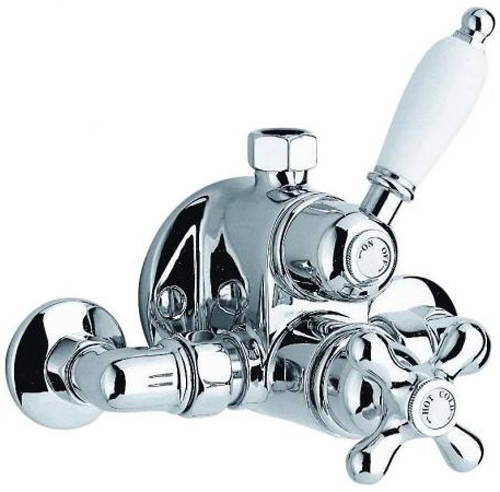 Larger image of Vado Westbury Exposed Thermostatic Shower Valve (Chrome & White, 3/4").