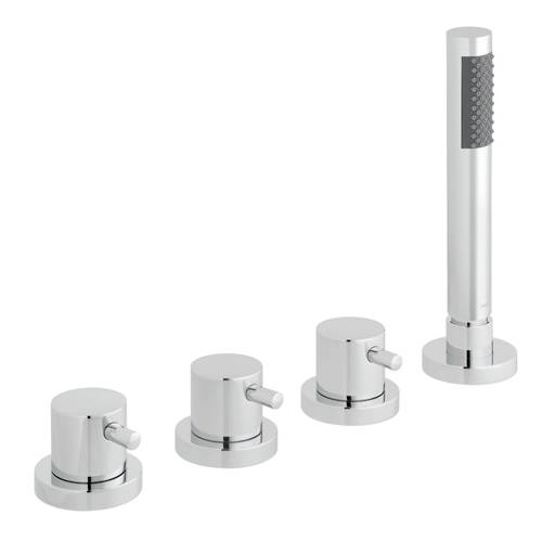 Vado Gold Zoo 4 Hole Bath Shower Mixer Tap With Kit (Without Spout).