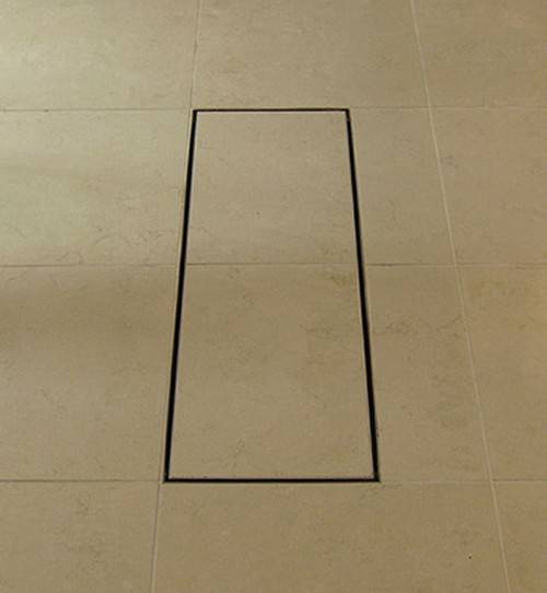 Example image of VDB Tile Drains Shower Tile Channel 1020x200mm (Stainless Steel).