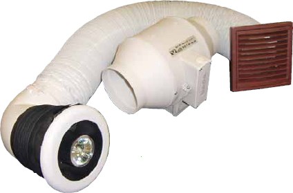 Larger image of Vectaire LuxVent Shower Extractor Fan Kit With Light And Timer. 100mm.