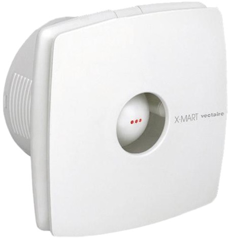 Larger image of Vectaire X-Mart Timer Extractor Fan With Humidistat. 100mm (White).