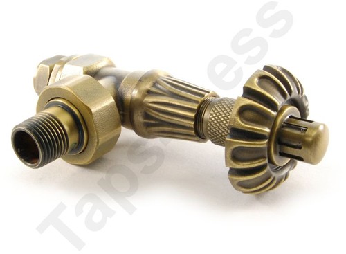 Example image of Crown Radiator Valves Thermostatic Angled Radiator Valves (O Brass).