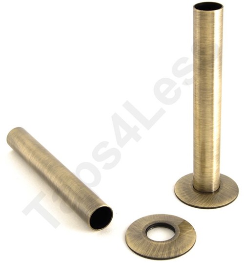 Larger image of Crown Radiator Valves Sleeve Kit For Radiator Pipes (130mm, Pewter).