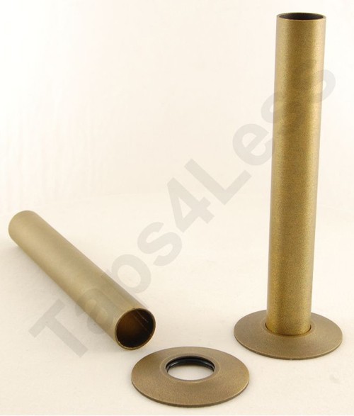 Larger image of Crown Radiator Valves Sleeve Kit For Radiator Pipes (130mm, Old Brass).