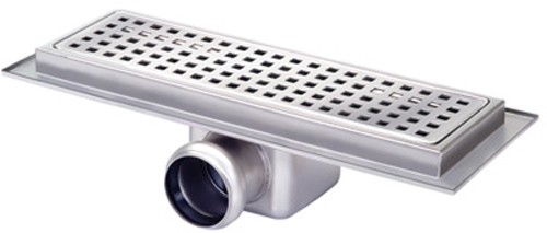 Larger image of Waterworld Rectangular Wetroom Shower Channel, Side Outlet. 300x100mm.