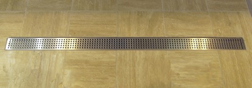 Example image of Waterworld Rectangular Wetroom Shower Channel, Bottom Outlet. 700x100mm.