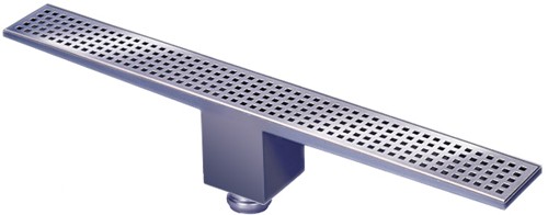 Larger image of Waterworld Rectangular Wetroom Shower Drain, Bottom Outlet. 1100mm.