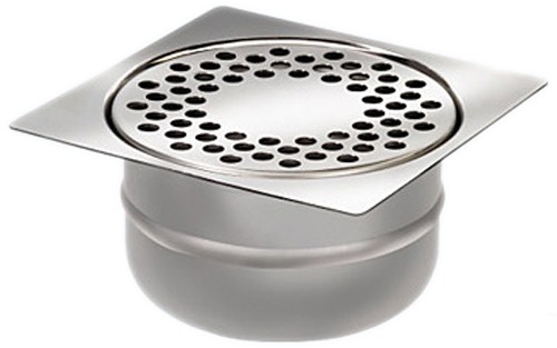 Larger image of Waterworld Stainless Steel Wetroom Drain Trap With Bottom Outlet. 150mm.