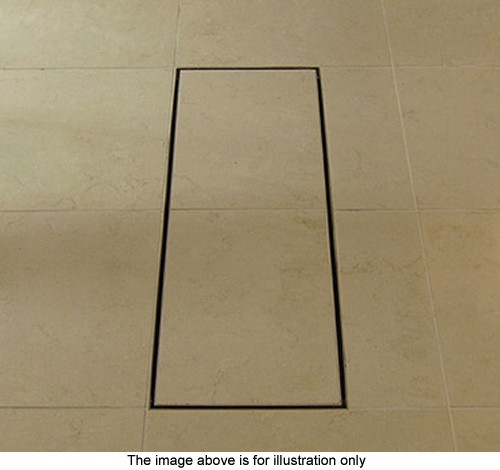 Example image of Waterworld Stainless Steel Wetroom Tile Drain With Frame. 1020x200mm.