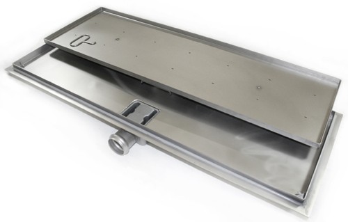 Example image of Waterworld Stainless Steel Wetroom Tile Drain With Frame. 910x300mm.