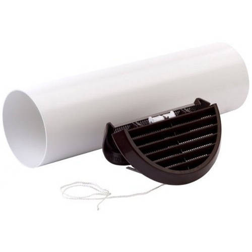 Larger image of Xpelair Simply Silent Easy Fit Extractor Fan Wall Kit With Brown Grill (100mm).