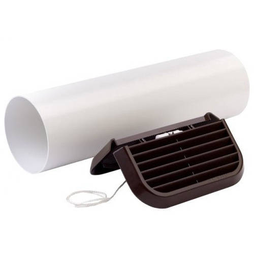 Larger image of Xpelair Simply Silent Easy Fit Extractor Fan Wall Kit With Brown Grill (100mm).