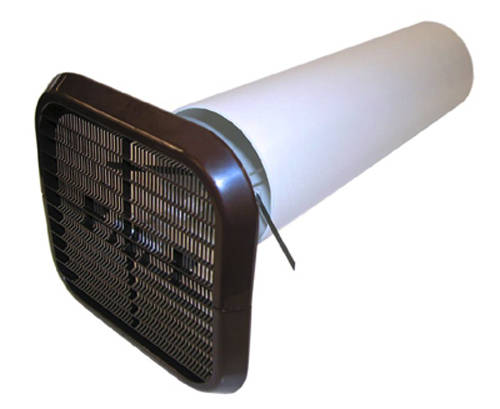 Example image of Xpelair Simply Silent Easy Fit Extractor Fan Wall Kit With Brown Grill (100mm).