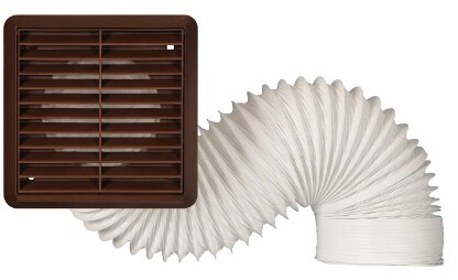 Example image of Xpelair BriteX In Line Extractor Fan Kit With White Inlet Grill & Light (100mm).