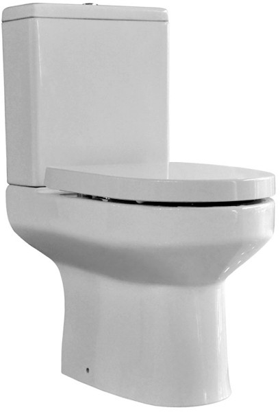 Larger image of XPress Curv Modern Toilet With Push Flush Cistern & Seat.