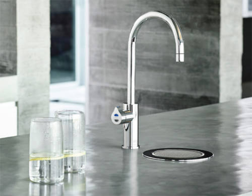 Example image of Zip Fonts Stand Alone Tap Font & Drip Tray Kit (Brushed Chrome).