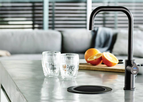 Example image of Zip Fonts Stand Alone Tap Font & Drip Tray Kit (Gloss Black).