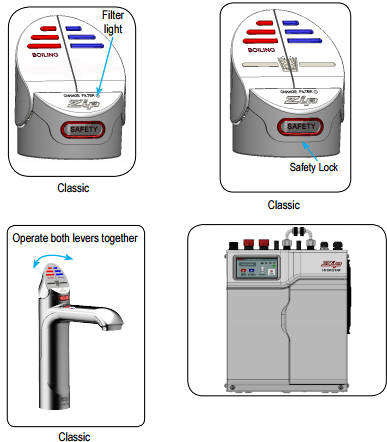 Example image of Zip G5 Classic Boiling Hot & Ambient Water Tap (41 - 60 People, Gloss Black).