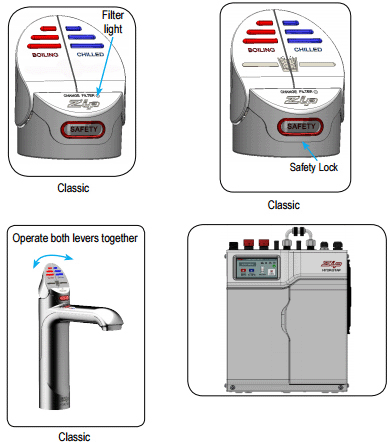 Technical image of Zip G5 Classic 4 In 1 HydroTap For 41 - 60 People (Matt Black, Mains).