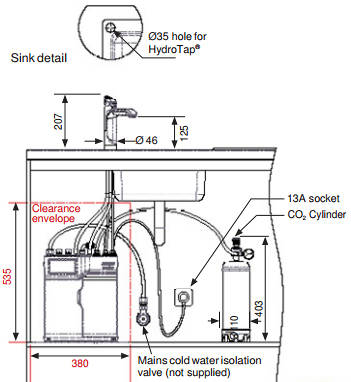 Example image of Zip G5 Classic Boiling Hot, Chilled & Sparkling Tap (1 - 20 People, Gloss Black).