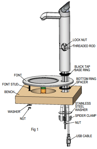 Technical image of Zip G5 Classic Filtered Boiling & Ambient Tap With Font (Bright Chrome).