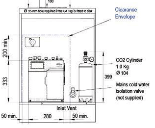 Technical image of Zip G5 Classic Filtered Chilled & Sparkling Tap & Font (Brushed Chrome).