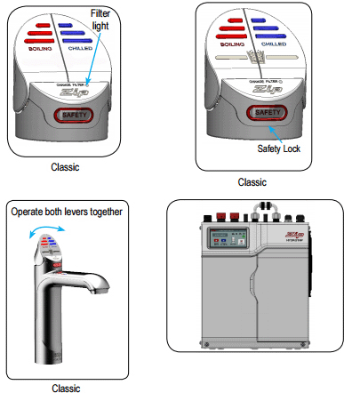 Technical image of Zip G5 Classic AIO Boiling, Chilled & Sparkling Tap (Bright Chrome, Vented).