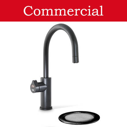 Larger image of Zip Arc Design Filtered Boiling Water Tap & Font (41 - 60 People, Matt Black).