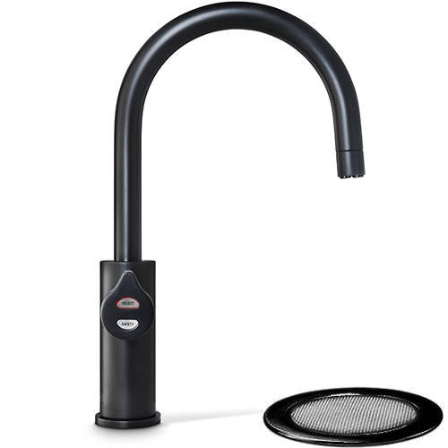 Example image of Zip Arc Design Filtered Boiling Water Tap & Font (41 - 60 People, Matt Black).