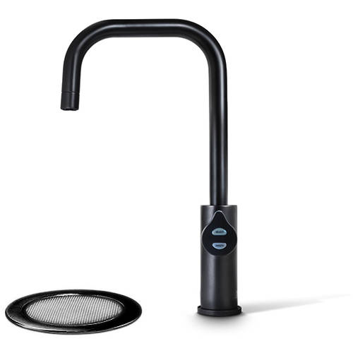 Example image of Zip Cube Design Boiling, Chilled, Sparkling Water Tap & Font (Matt Black).