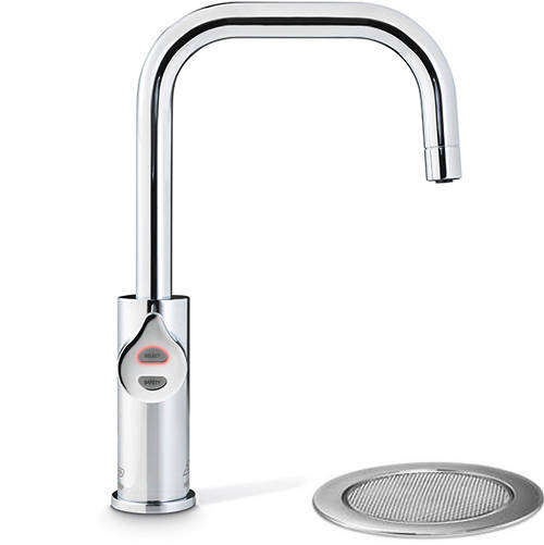 Example image of Zip Cube Design Filtered Boiling Water Tap & Font (Bright Chrome).