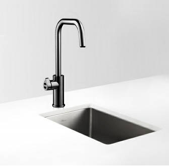 Example image of Zip Cube Design Filtered Chilled & Sparkling Water Tap (Gloss Black).