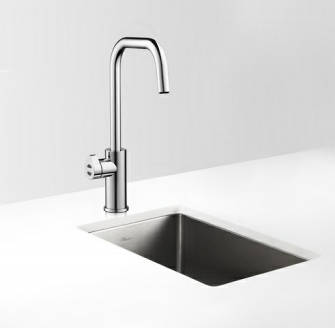 Example image of Zip Cube Design Filtered Chilled Water Tap (Brushed Chrome).