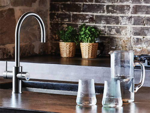 Example image of Zip Arc Design AIO Filtered Chilled & Sparkling Water Tap (Gloss Black).