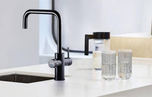 Example image of Zip Cube Design AIO Filtered Chilled Water Tap (Gloss Black).